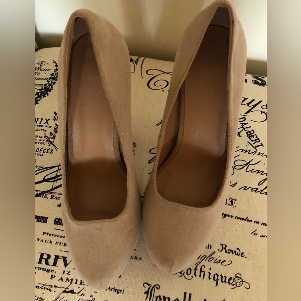 Sizes 6-11; Stiletto; Platform; Redcherry; Vegan Suede; Water Resistant; Apricot - Picture 4 of 8